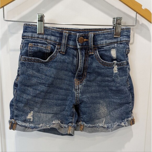 Old Navy Denim Shorts Jean Jorts Distressed Spring Summer Girls Size 8 - Picture 2 of 4